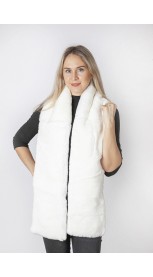 White rex fur scarf